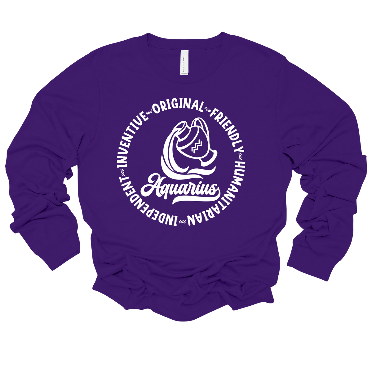 Aquarius Zodiac Shirt - Astrology Apparel, Crewneck, Long Sleeve, and Hoodie