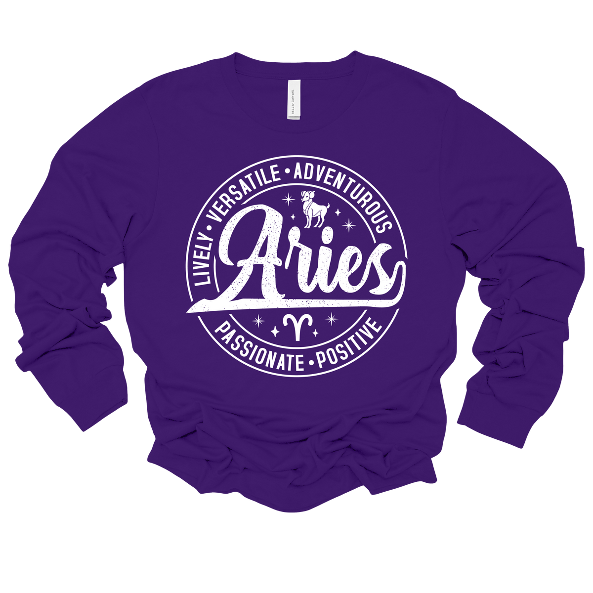 Aries Zodiac T-Shirt : Celestial Charm Aries Distressed Apparel