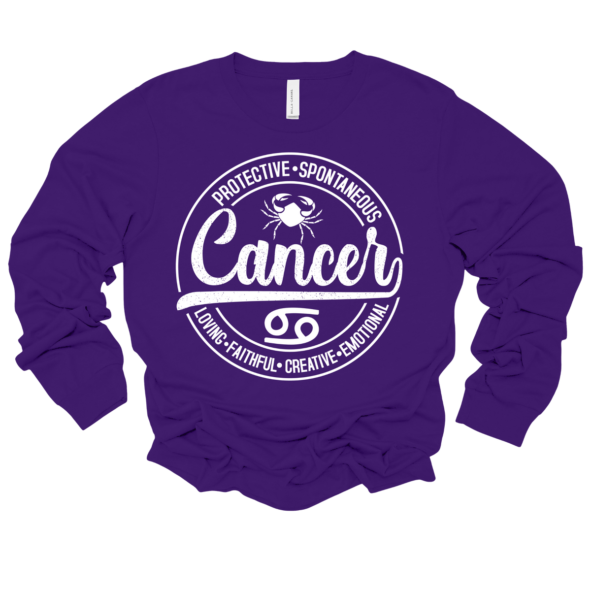 Cancer Zodiac T-Shirt : Celestial Charm Cancer Distressed Apparel