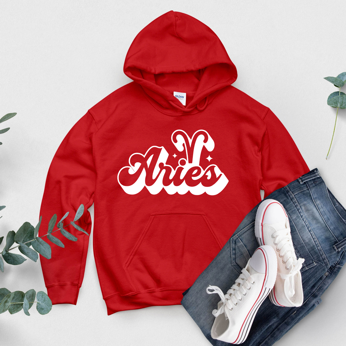 Aries Zodiac Hoodie - Retro Aries Horoscope Unisex Hoodie
