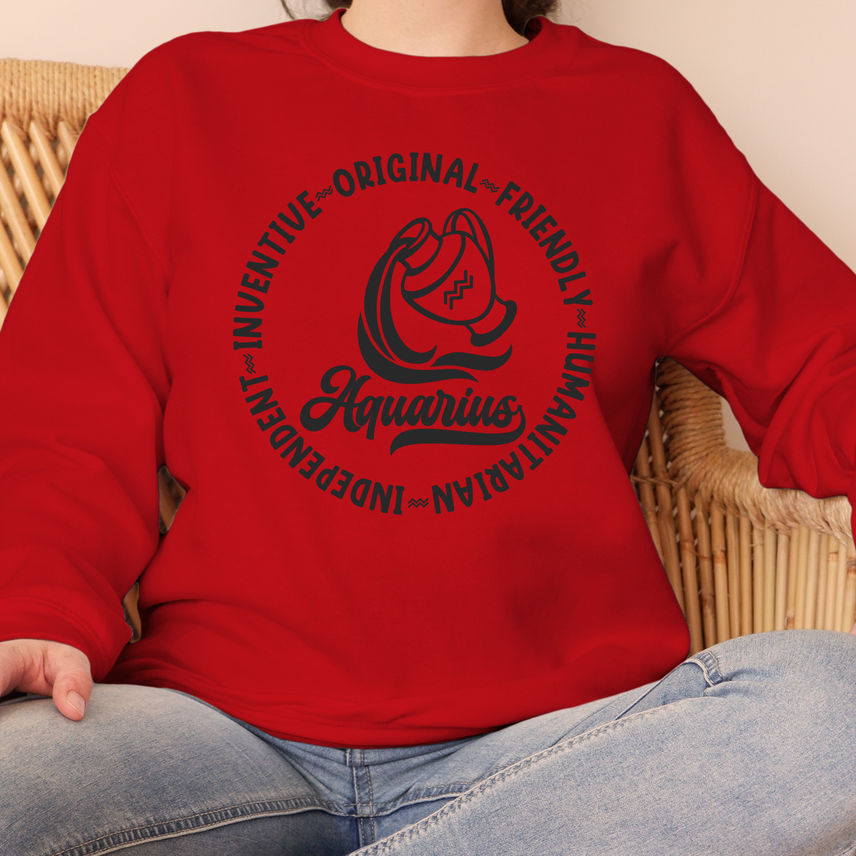 Aquarius Zodiac Shirt - Astrology Apparel, Crewneck, Long Sleeve, and Hoodie
