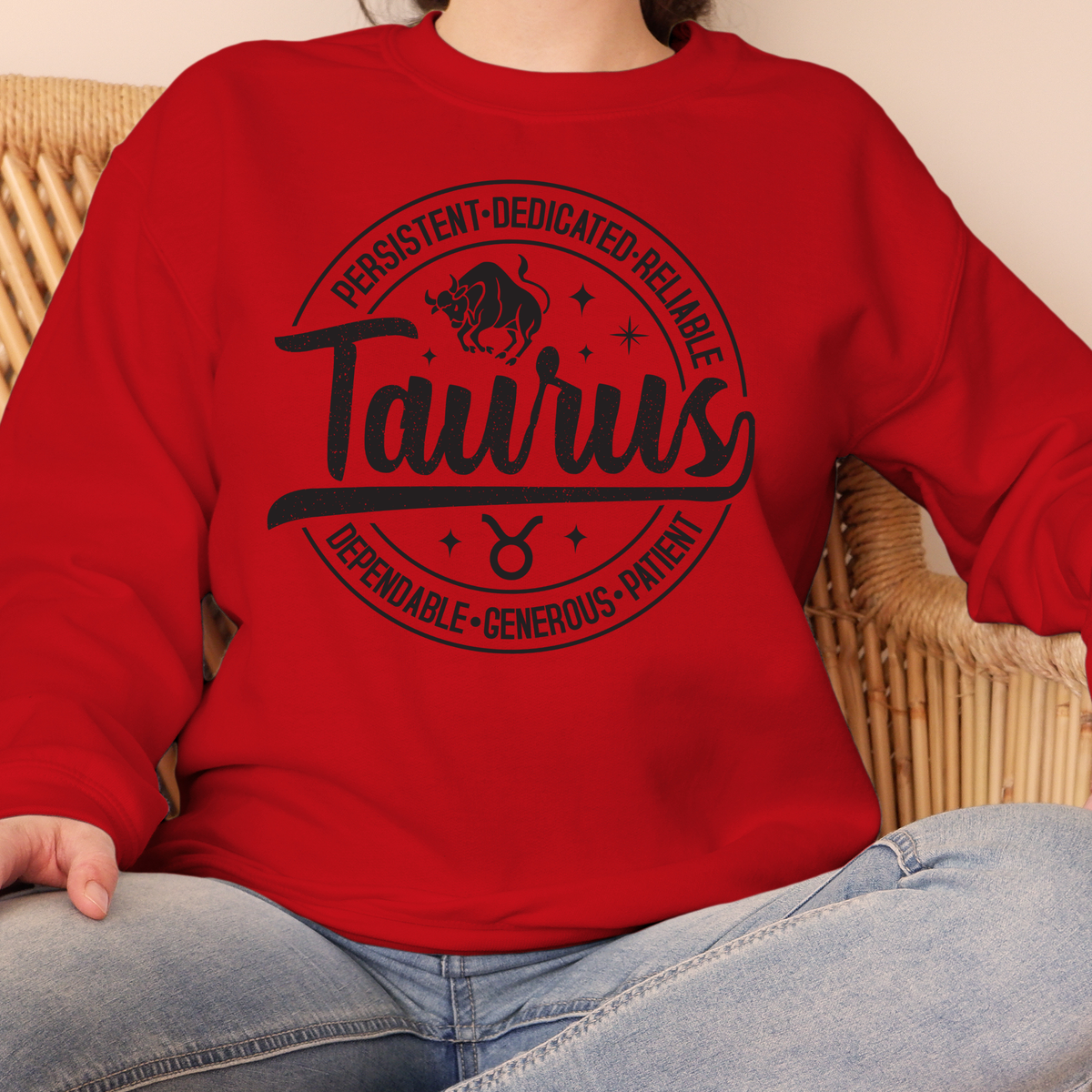 Taurus Zodiac T-Shirt : Celestial Charm Taurus Distressed Apparel