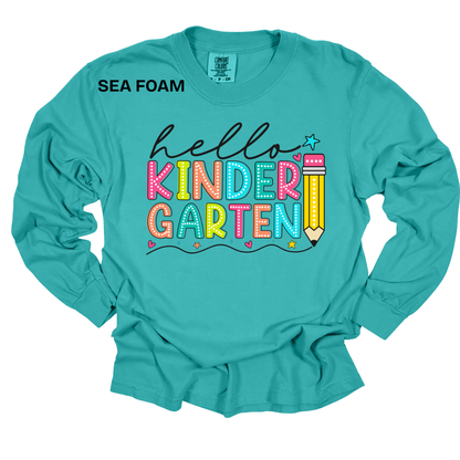 Teacher Spirit Apparel - Hello (Grade Level) - T-Shirt & Sweater (Comfort Colors)