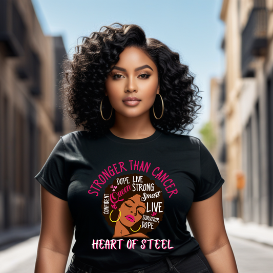 Pink Out T-Shirt - Heart of Steel - October We Wear Pink