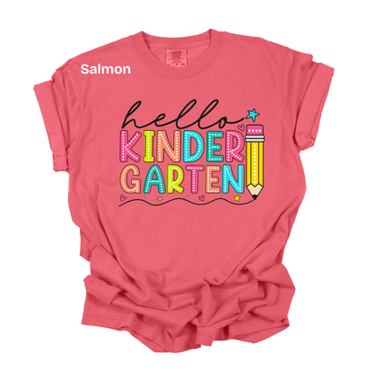 Teacher Spirit Apparel - Hello (Grade Level) - T-Shirt & Sweater (Comfort Colors)