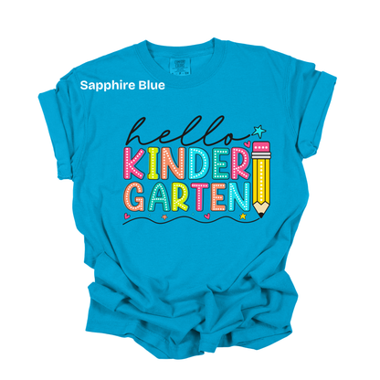 Teacher Spirit Apparel - Hello (Grade Level) - T-Shirt & Sweater (Comfort Colors)