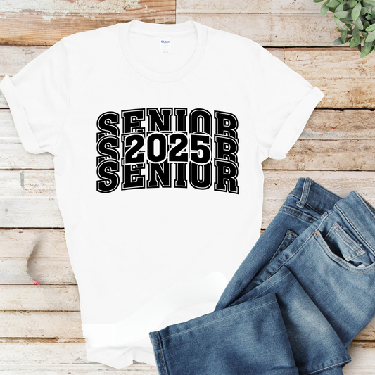 Senior 2025 T-Shirt - Graduating Senior Class of 2025 Senior Tee perfect for graduation ceremonies, graduation pictures and everyday wear. Celebrate this milestone