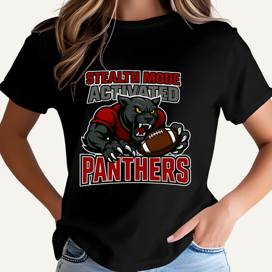 Panthers Mascot Shirt - Bold Panthers "Stealth Mode Activated " School Spirit Tee