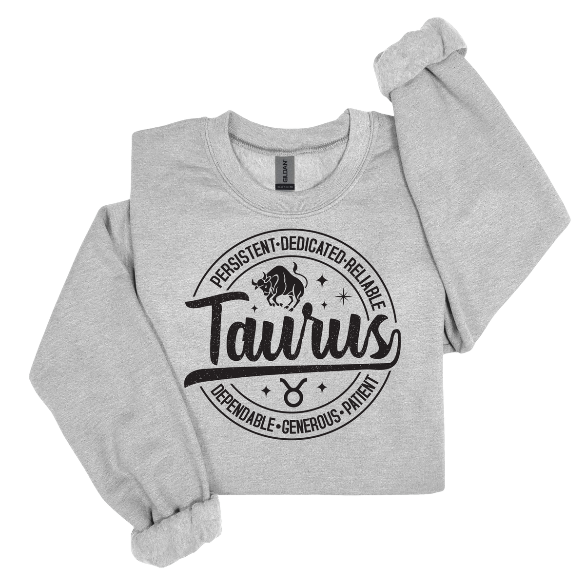 Taurus Zodiac T-Shirt : Celestial Charm Taurus Distressed Apparel
