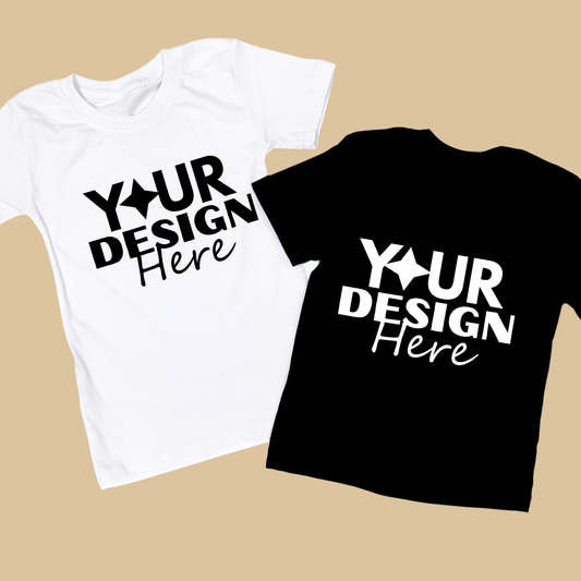 Taylor-Made Custom Tee Shirt - Personalized Design Logo Tee - Front Design Only