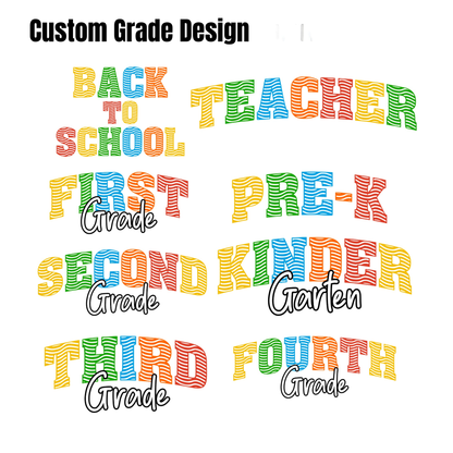Teacher Spirit Shirt - Retro Wave School Spirit Tee - Customizable (Comfort Colors)
