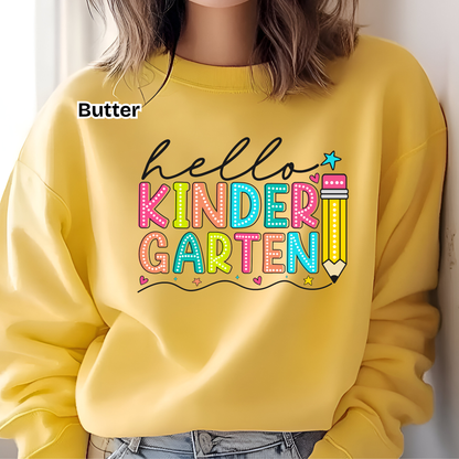 Teacher Spirit Apparel - Hello (Grade Level) - T-Shirt & Sweater (Comfort Colors)