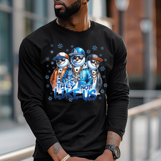 Urban Snowmen Christmas Sweater - They Not Like Us Snowmen Graphic Christmas Sweatshirt
