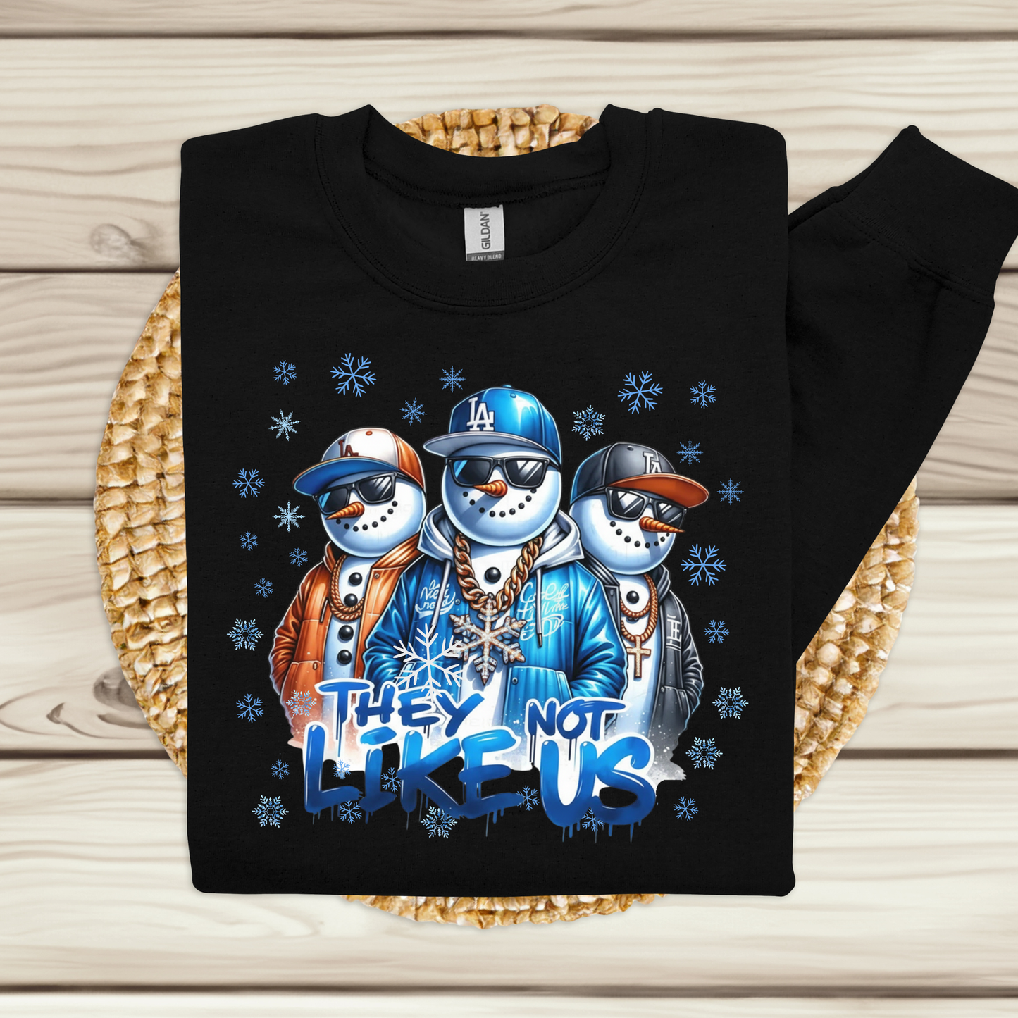 Urban Snowmen Christmas Sweater - They Not Like Us Snowmen Graphic Christmas Sweatshirt