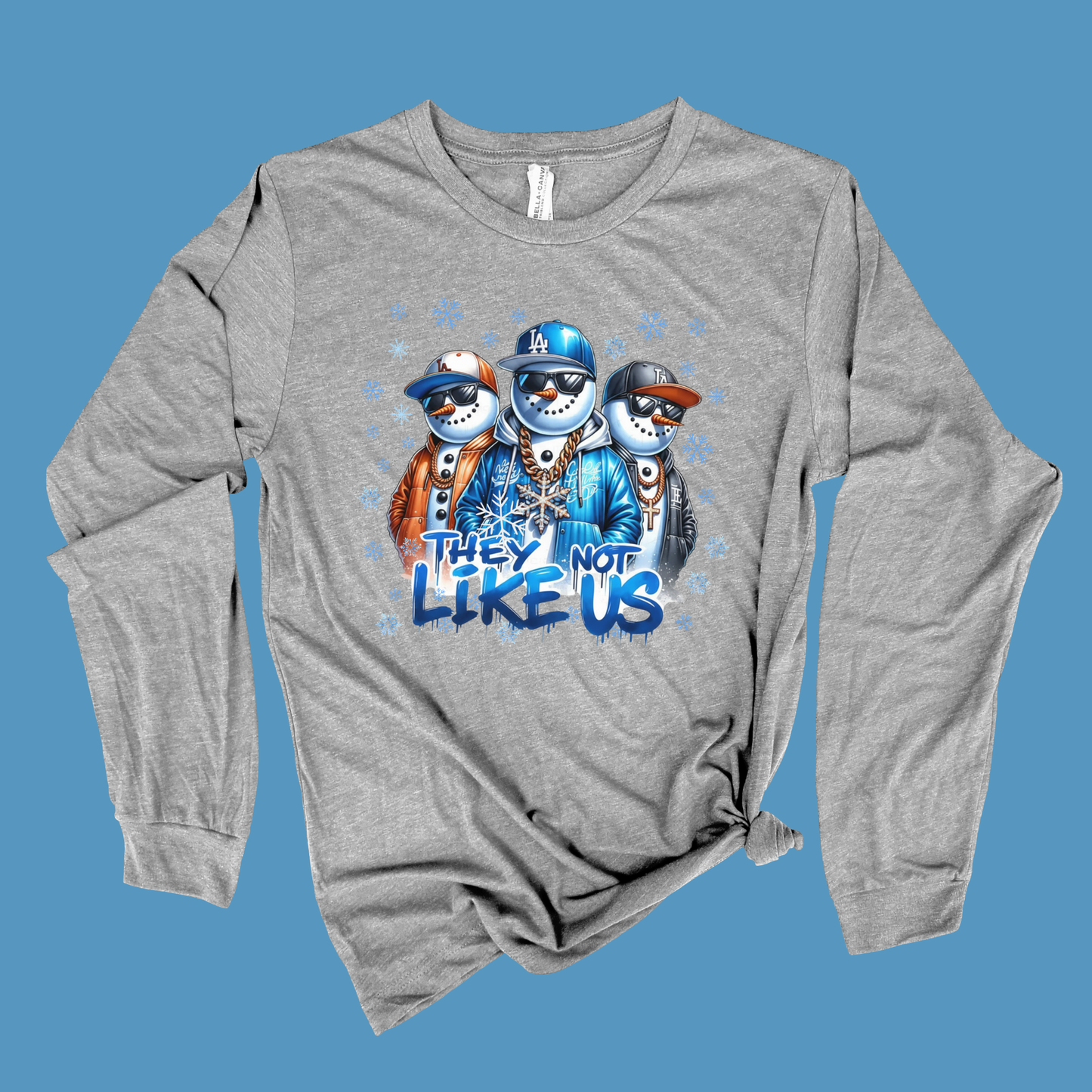 Urban Snowmen Christmas Sweater - They Not Like Us Snowmen Graphic Christmas Sweatshirt