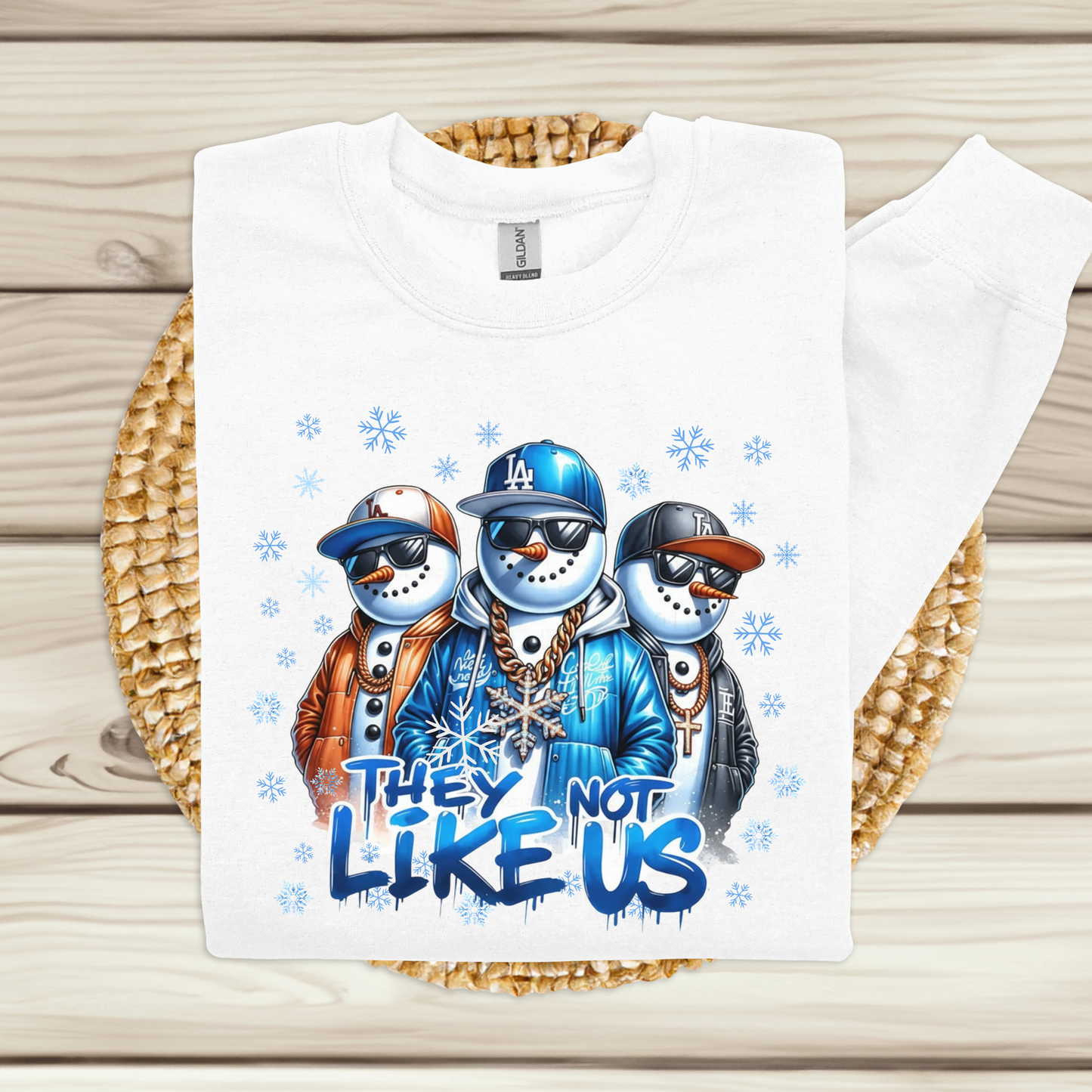 Urban Snowmen Christmas Sweater - They Not Like Us Snowmen Graphic Christmas Sweatshirt