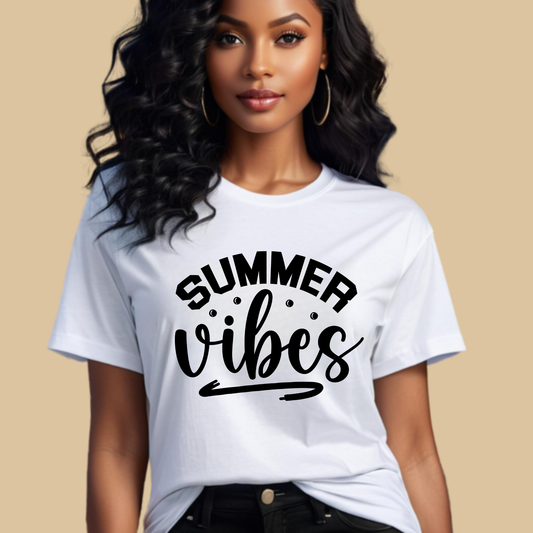 Vacation Shirt - Summer Vibes Unisex Tee  -  Summer Vibes T-Shirt