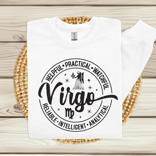 Virgo Horoscope Astrology Sweatshirt - Celestial Charm Zodiac Sweater perfect for a thoughtful birthday gift 