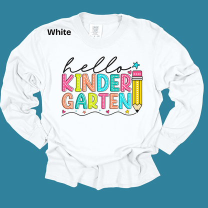 Teacher Spirit Apparel - Hello (Grade Level) - T-Shirt & Sweater (Comfort Colors)