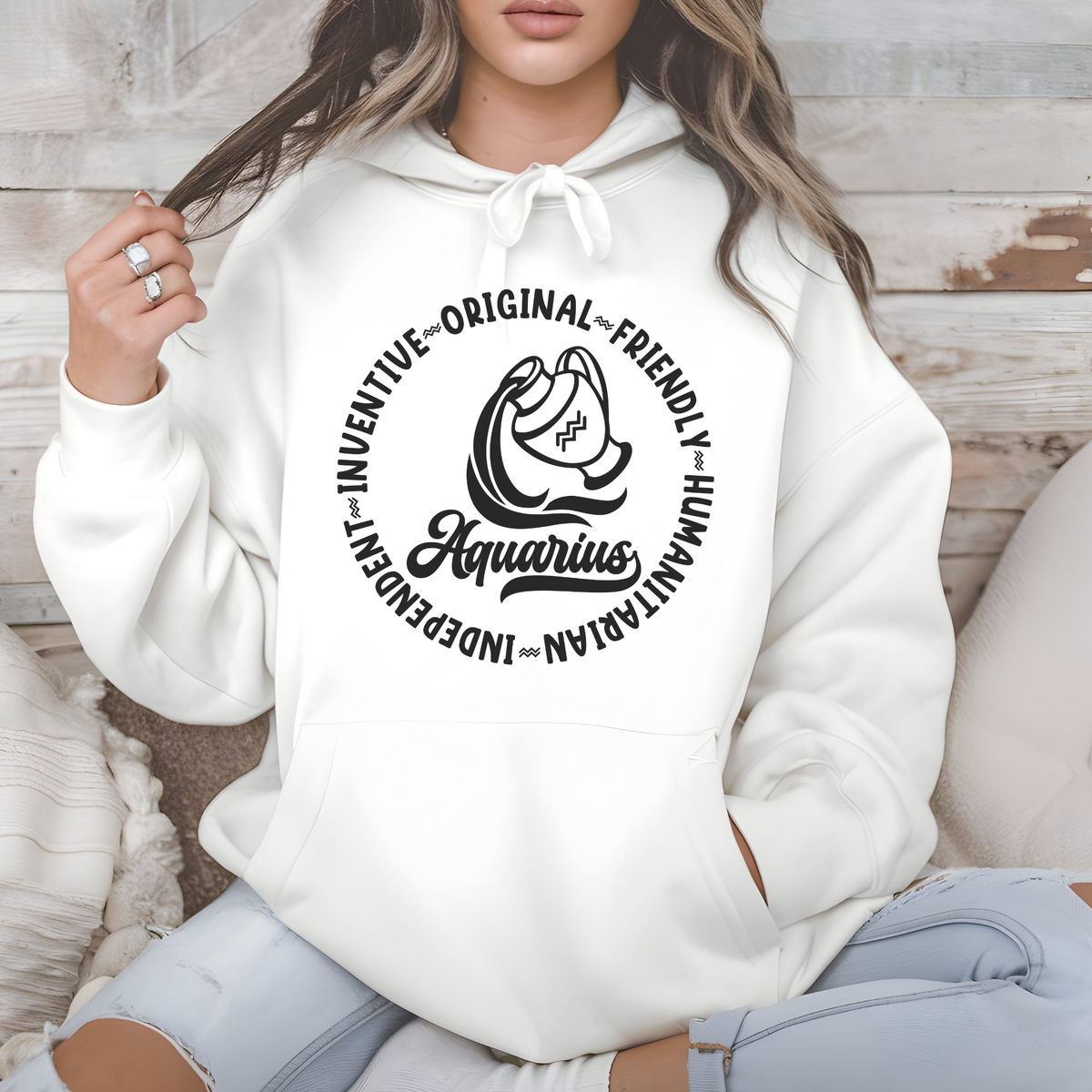Aquarius Zodiac Shirt - Astrology Apparel, Crewneck, Long Sleeve, and Hoodie