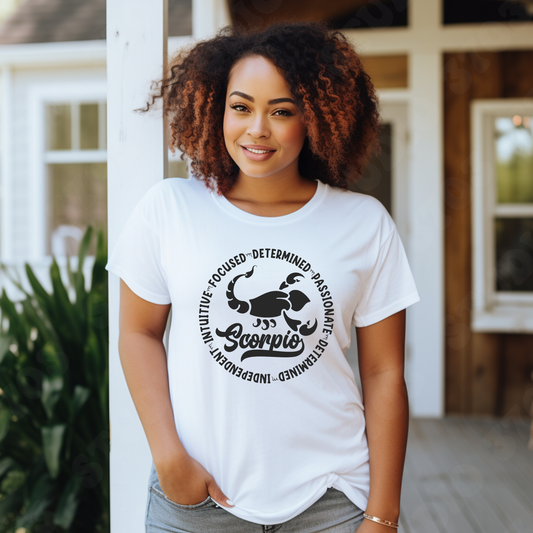 Scorpio Zodiac Shirt - Custom Astrology Apparel, Crewneck, Long Sleeve, and Hoodie