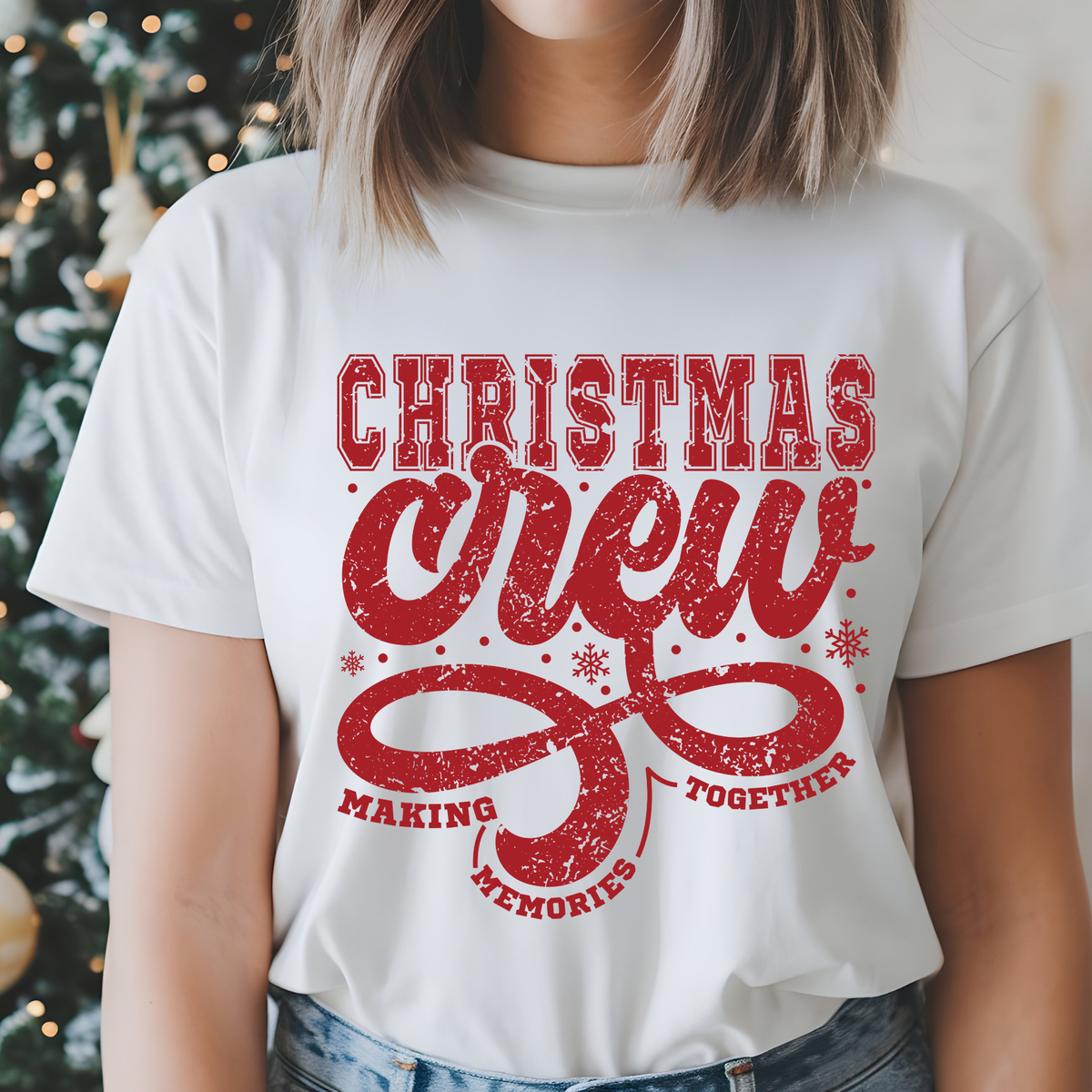 Christmas Crew Making Memories Together T-Shirt - Family Matching Holiday Sweater