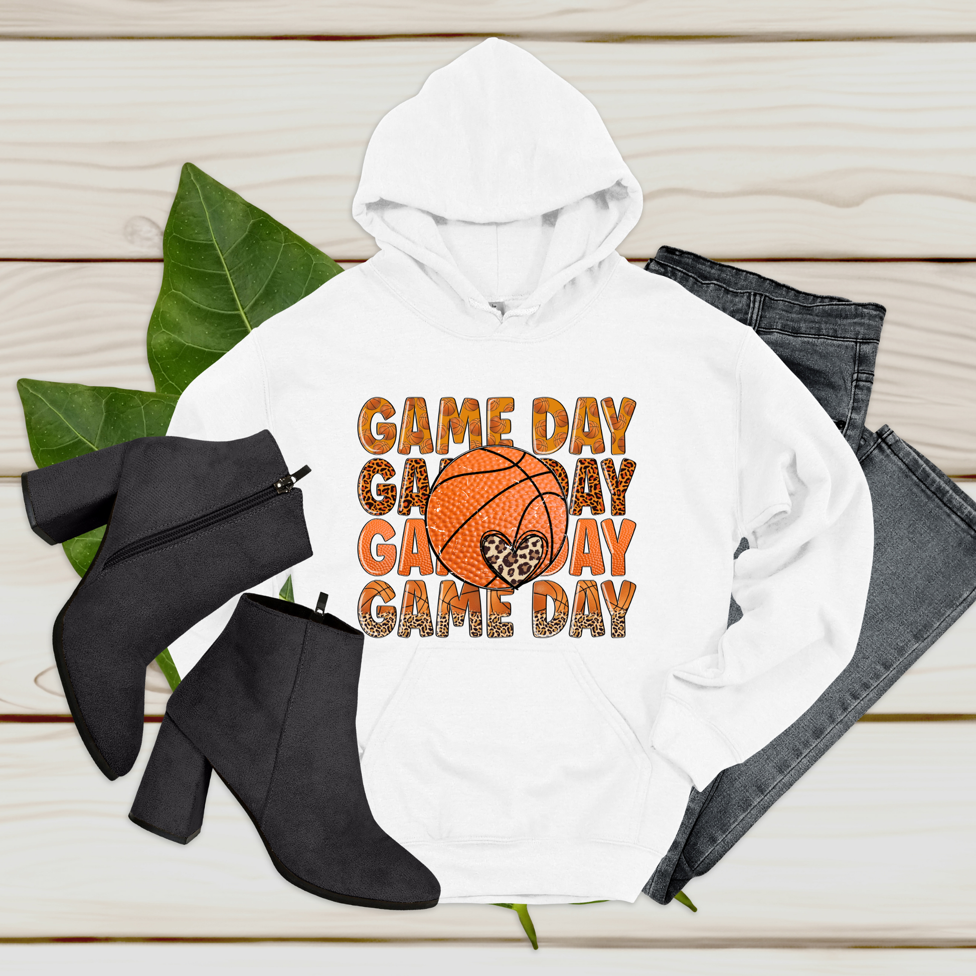 Women's Basketball Hoodie  "Game Day" Team Basketball Hoodie perfect for boys and girls basketball players, team moms, and enthusiastic fans 