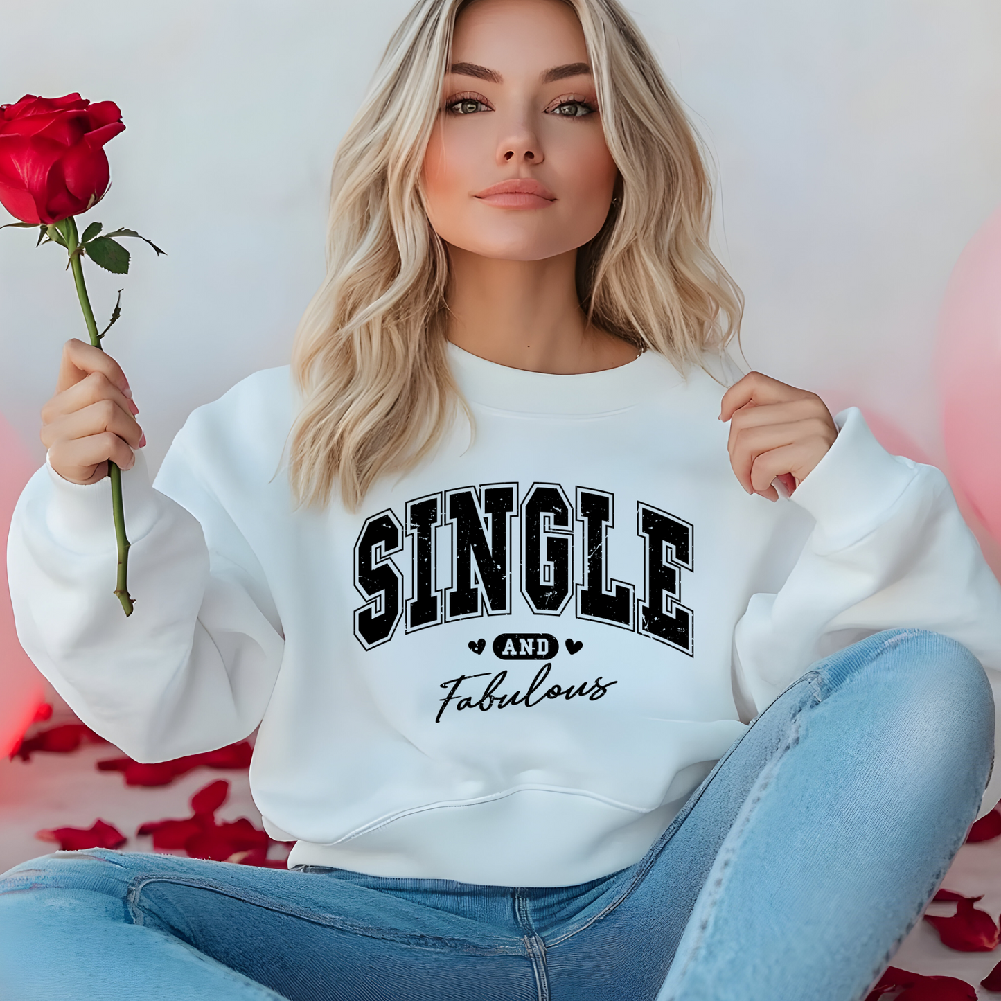 Women's Single and Fabulous Sweater - Bold and Cozy  embrace your single status with confidence and stylish in this heartfelt  single's sweater