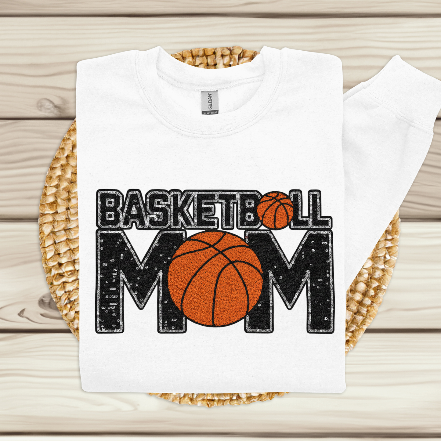 Basketball Mom Sequin Shirt - Mom Game Day Sequin Shirt, Sweater, or Hoodie