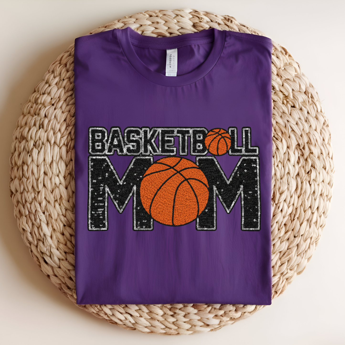 Basketball Mom Sequin Shirt - Mom Game Day Sequin Shirt, Sweater, or Hoodie