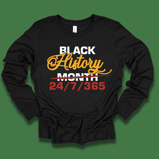 Black History Month 365 Unisex Long Sleeve Tee | Celebrate African American History