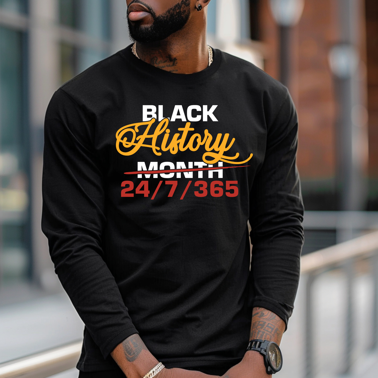 Black History Month 365 Unisex Long Sleeve Tee | Celebrate African American History