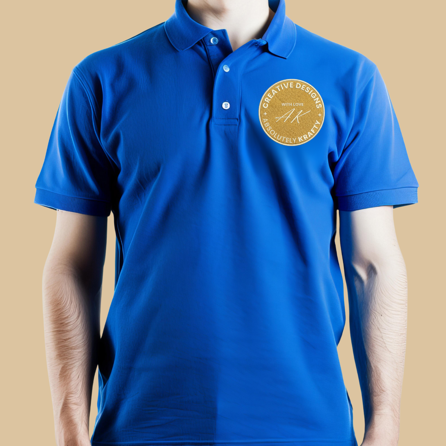 Embroidered Custom Company Patch Polo Shirt - Company Logo