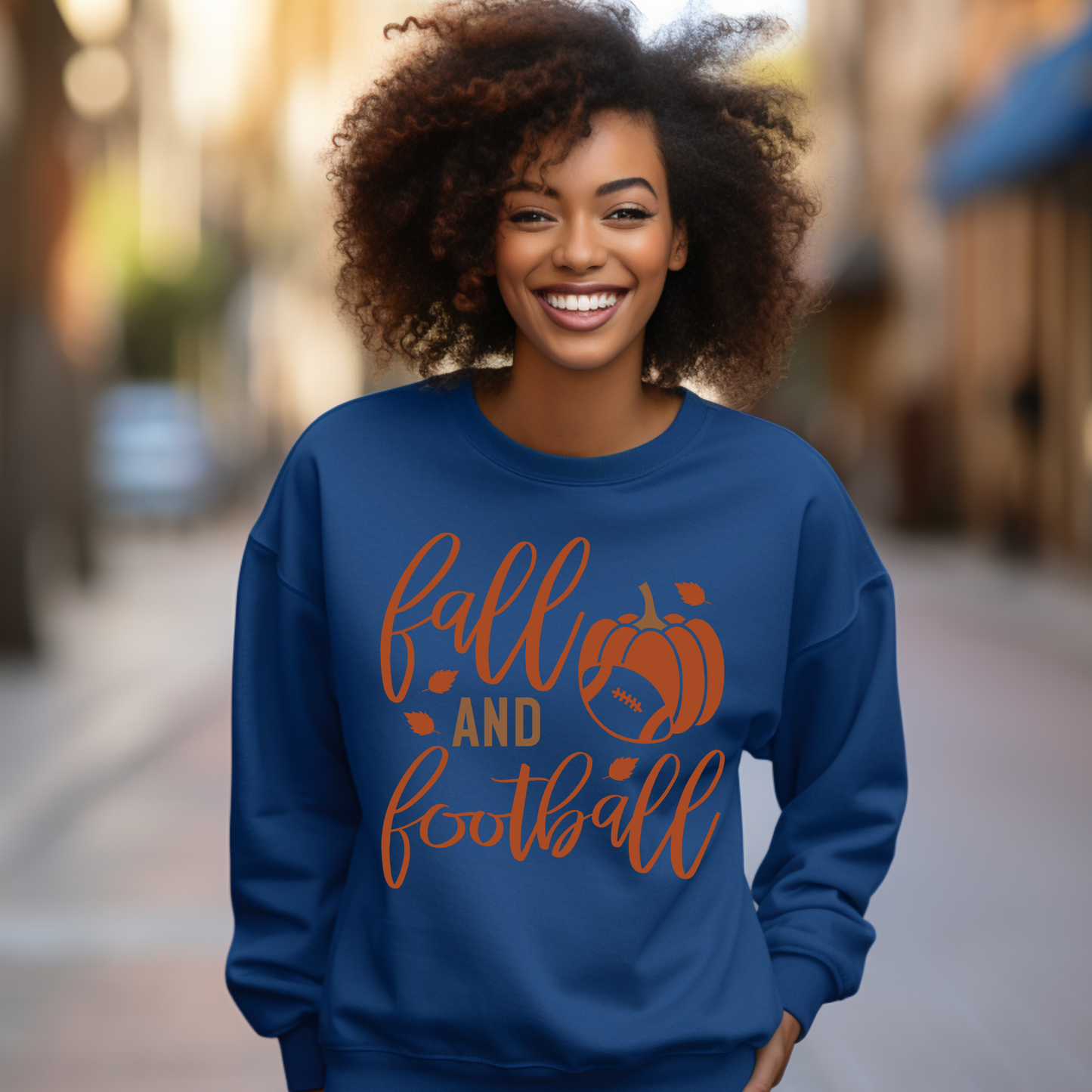 Fall and Football Game Day Sweater: Cozy Game Day Crewneck Sweatshirt for Autumn