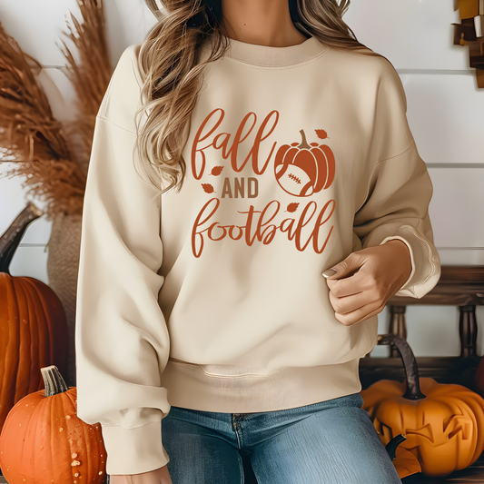 Fall and Football Game Day Sweater: Cozy Game Day Crewneck Sweatshirt for Autumn