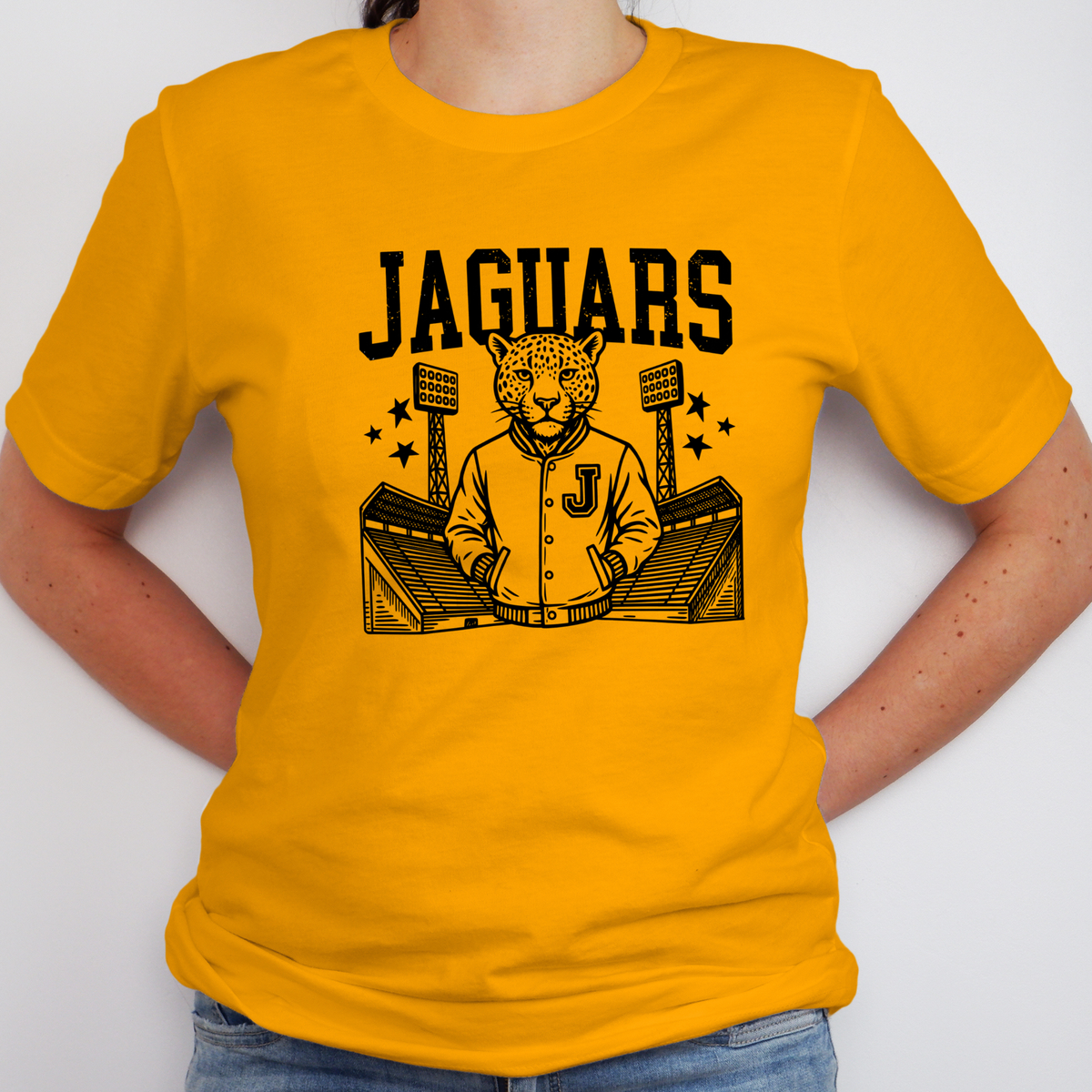 
Jaguars Mascot Shirt - Jaguar  Varsity Jacket Football Game Day Spirit T-Shirt