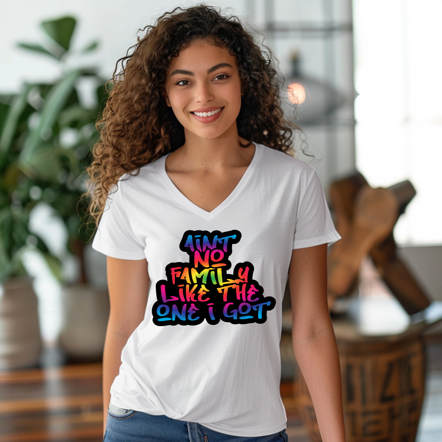 "Aint No Family Like The One I Got" Shirt - Vibrant Rainbow Family Reunion Tee