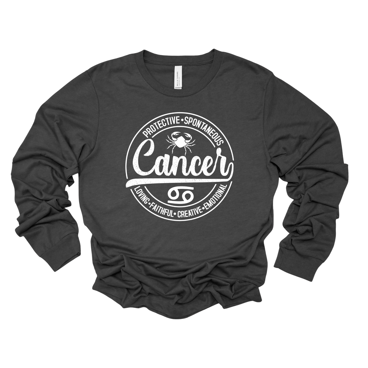 Cancer Zodiac T-Shirt : Celestial Charm Cancer Distressed Apparel