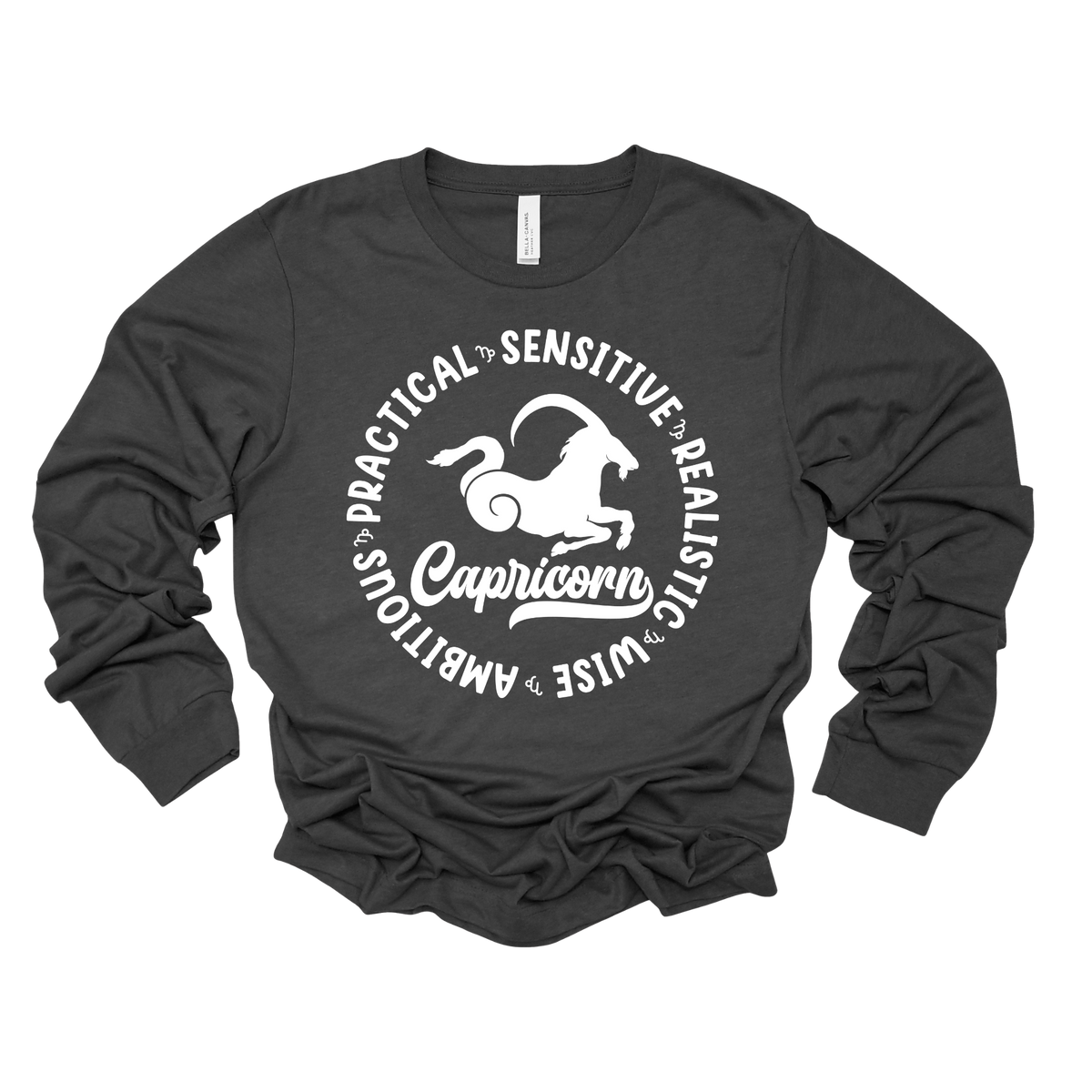 Capricorn Zodiac Shirt - Astrology Apparel, Crewneck, Long Sleeve, and Hoodie