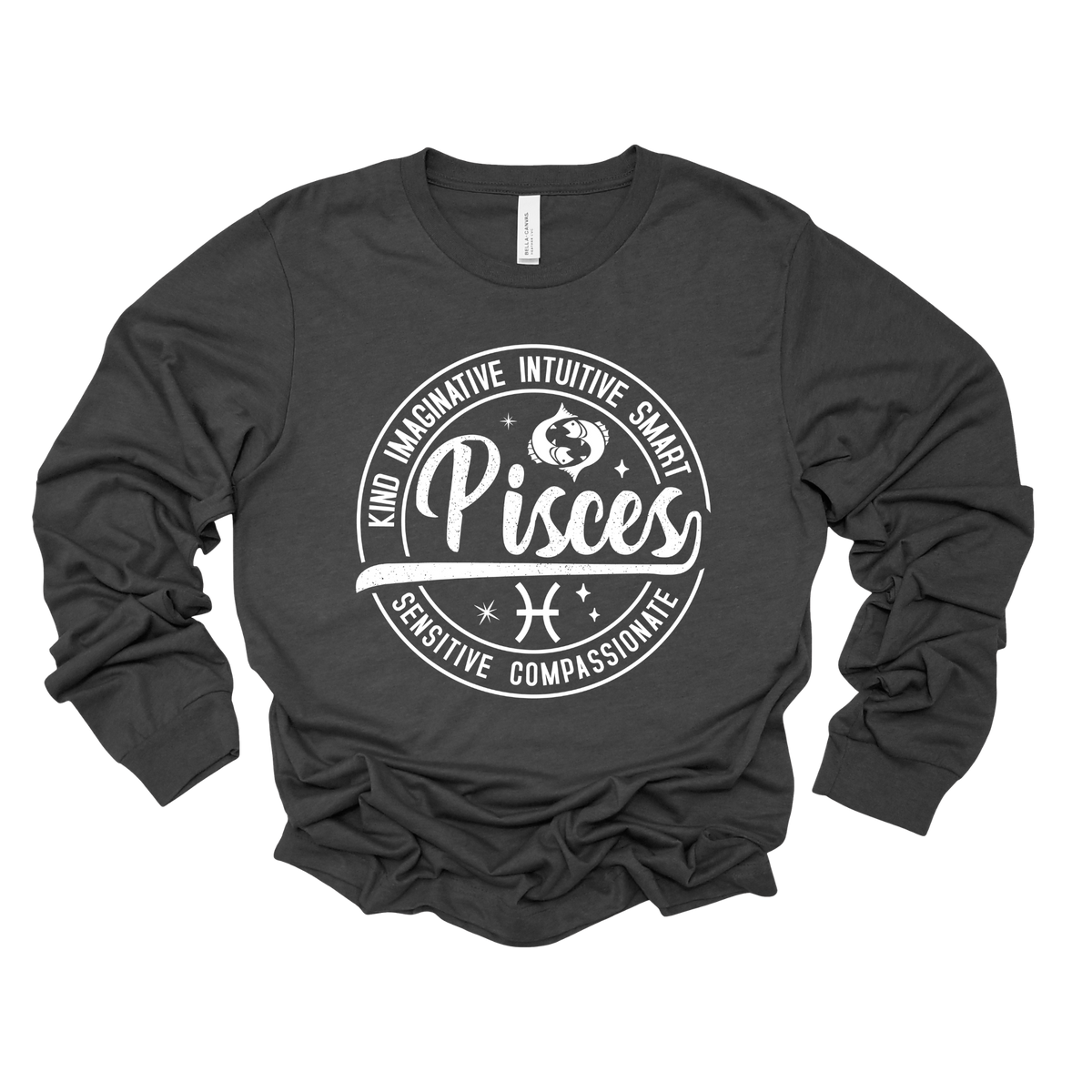 Pisces Zodiac T-Shirt : Celestial Charm Pisces Distressed Apparel