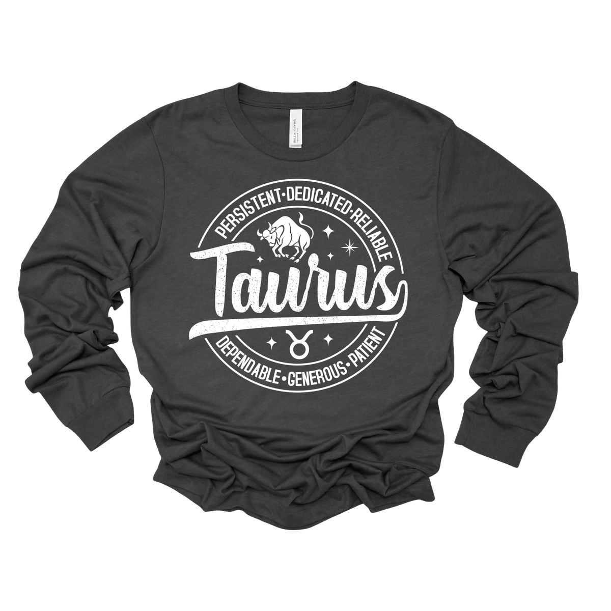 Taurus Zodiac T-Shirt : Celestial Charm Taurus Distressed Apparel