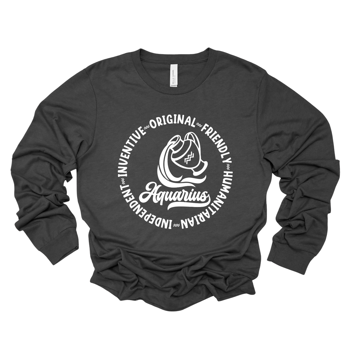 Aquarius Zodiac Shirt - Astrology Apparel, Crewneck, Long Sleeve, and Hoodie