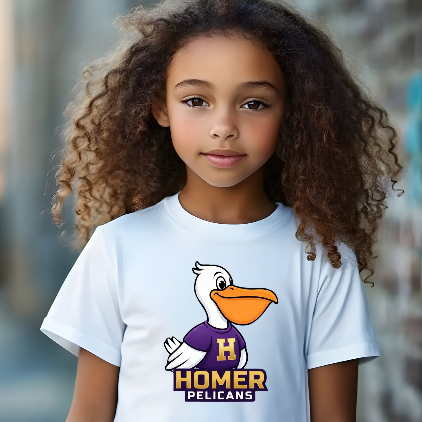 Official HOMER Pelicans Mascot Spirit Tee | Apparel for Students, Teachers & Families