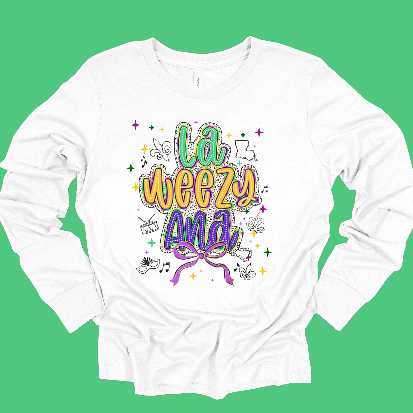 Mardi Gras La Weezy Ana Sweatshirt - Louisiana Mardi Gras Tee - Hoodie