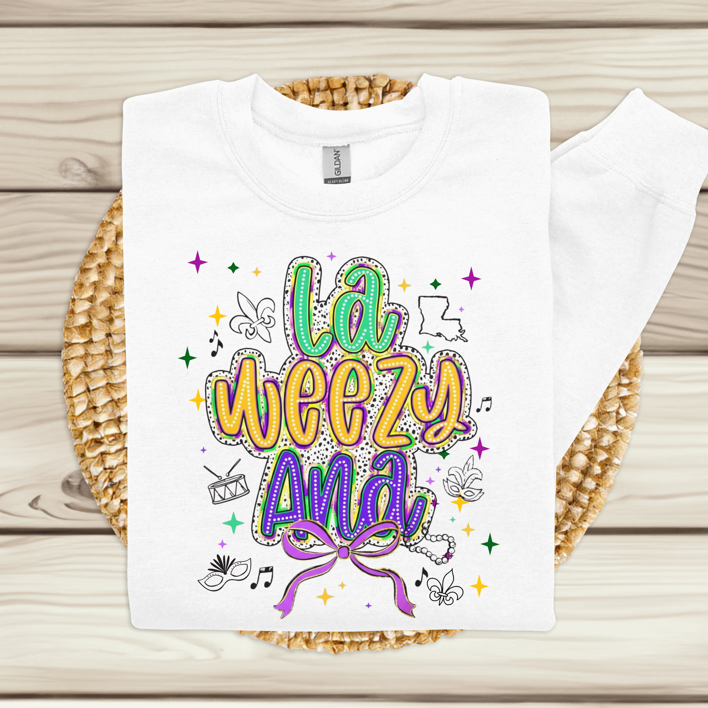 Mardi Gras La Weezy Ana Sweatshirt - Louisiana Mardi Gras Tee - Hoodie