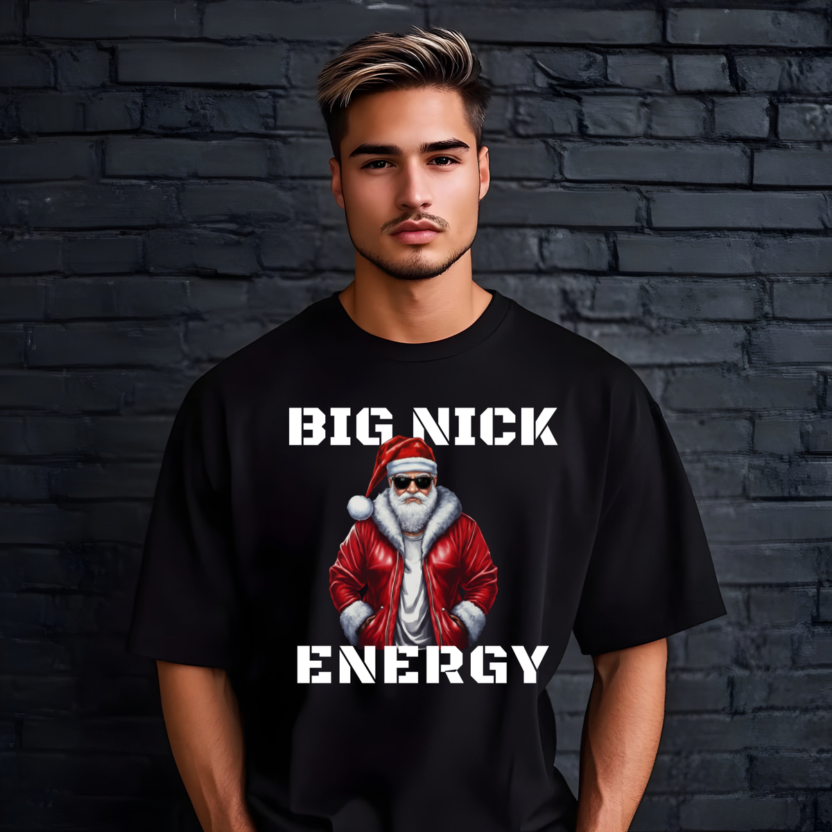 Men's Christmas Shirt - "Big Nick Energy" Funny & Festival Santa Christmas Sweatshirt