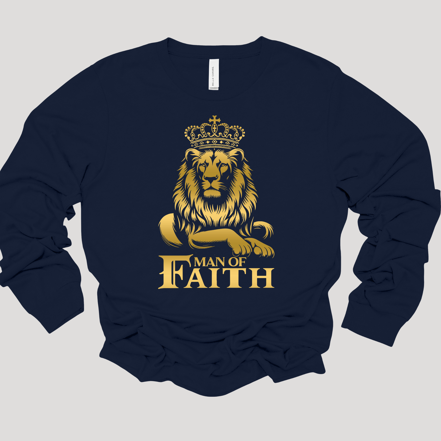 Man of Faith Shirt - "Man of Faith" Lion of Judah Christian Faith Sweatshirt