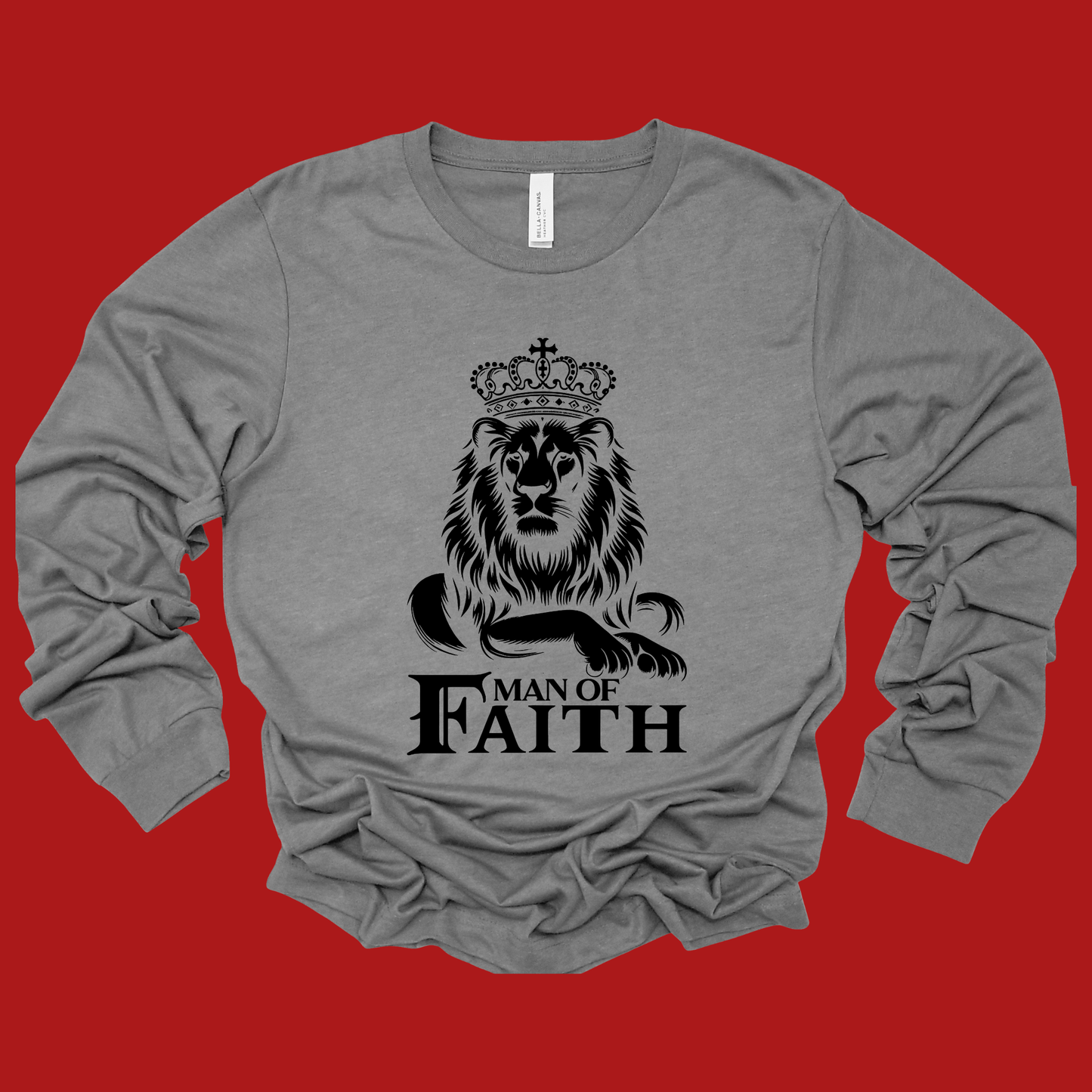 Man of Faith Shirt - "Man of Faith" Lion of Judah Christian Faith Sweatshirt