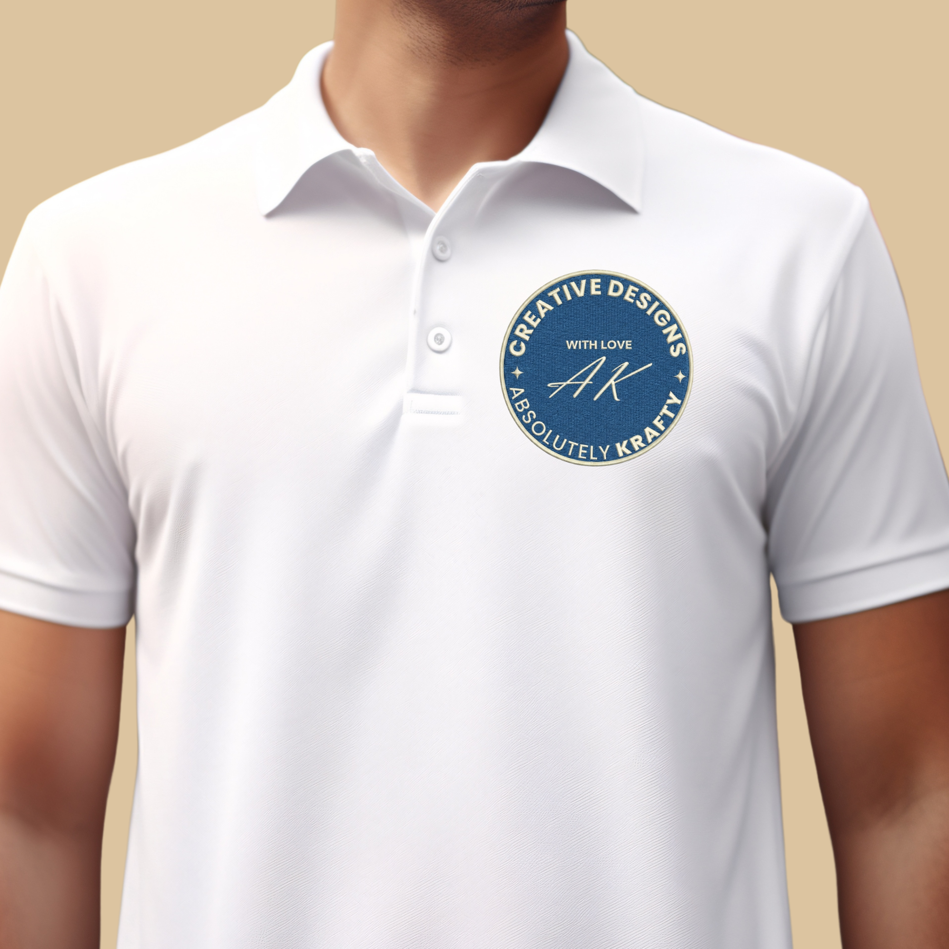 Embroidered Custom Company Patch Polo Shirt - Company Logo