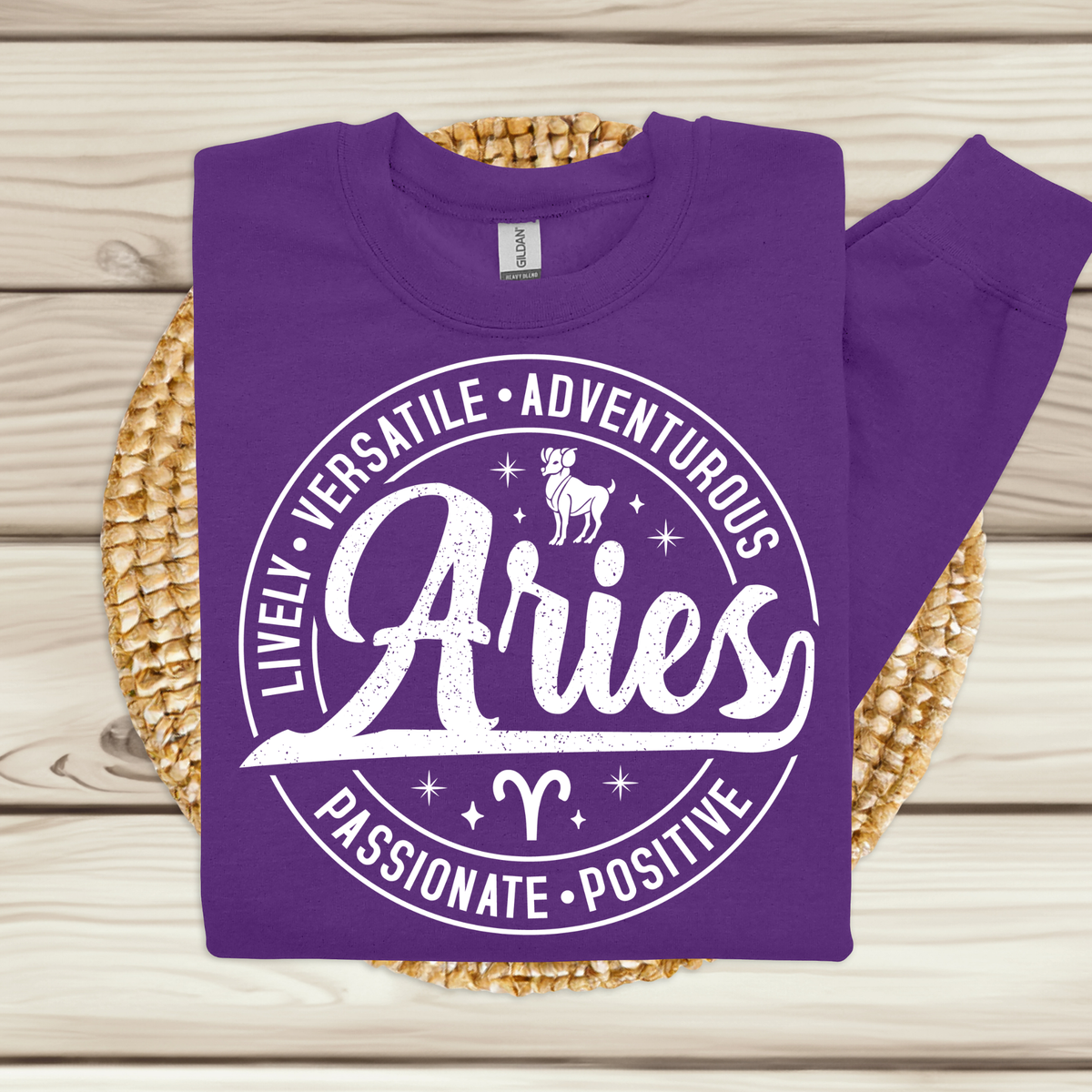 Aries Zodiac T-Shirt : Celestial Charm Aries Distressed Apparel
